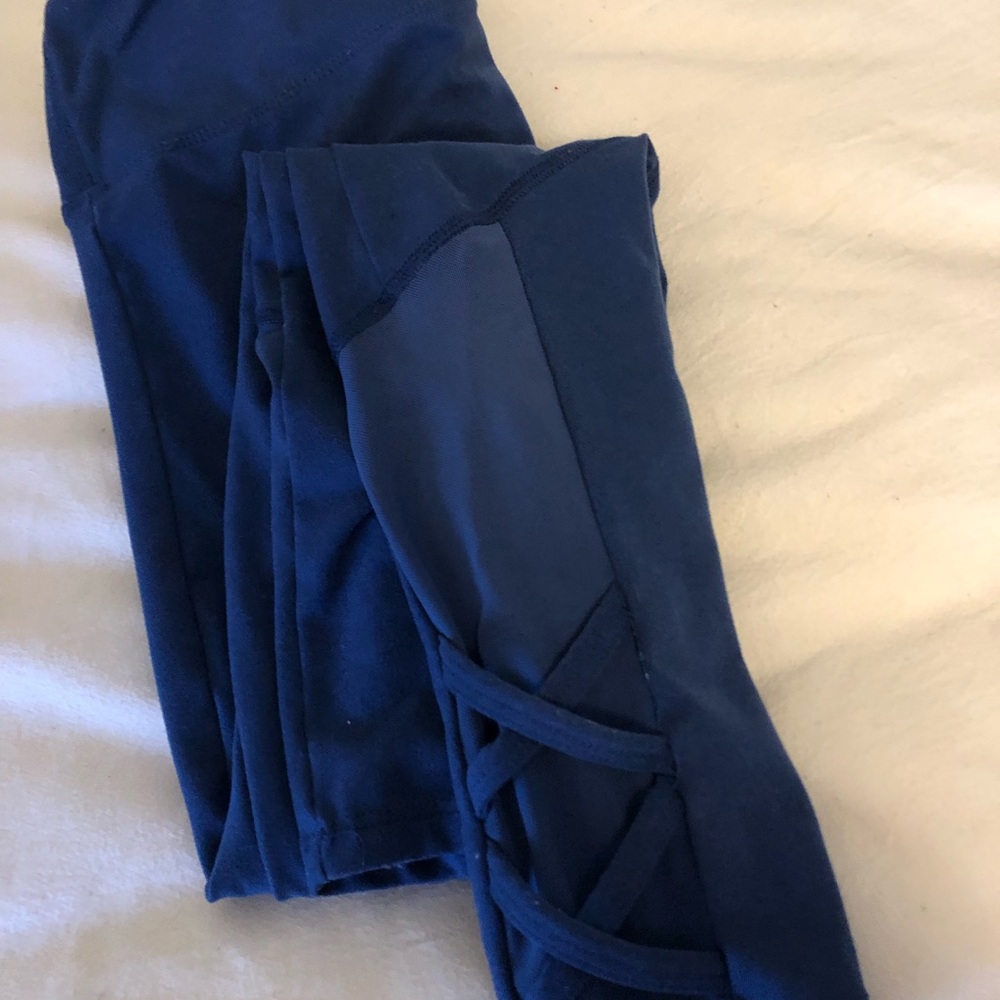 Blue Cotton Athleisure Leggings | TJ MAXX
